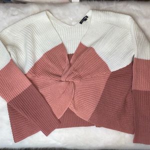 Pink knit sweater